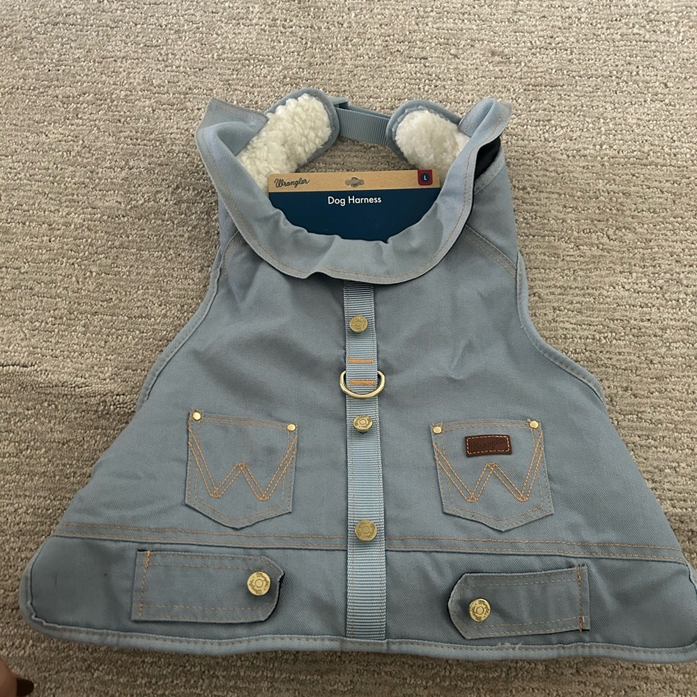 Wrangler Denim and Sherpa Dog Harness